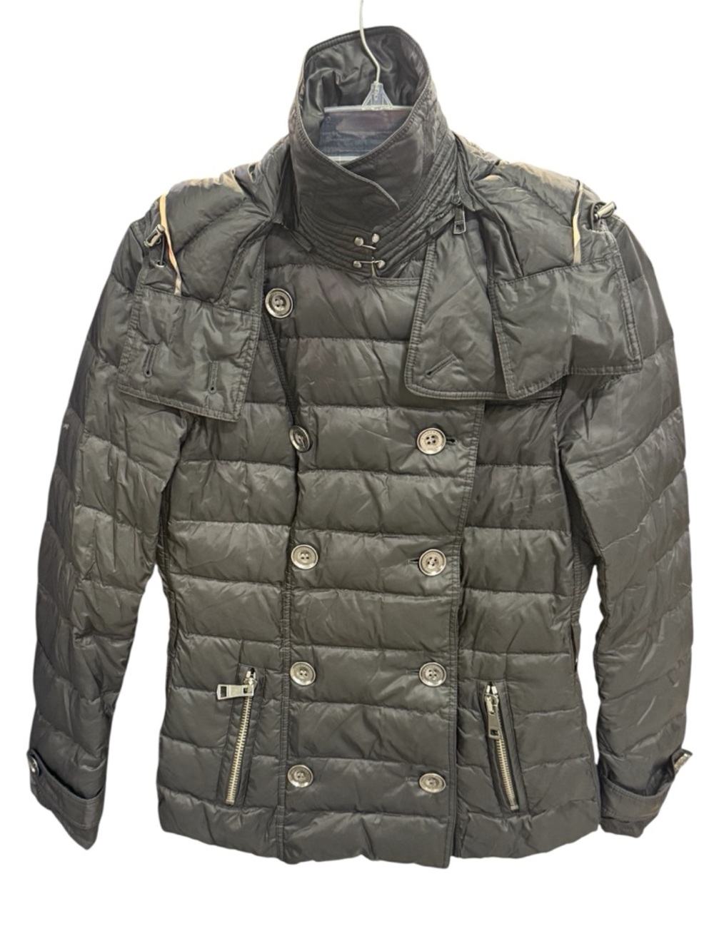 Burberry Brit Short Down Puffer Hoody in Black